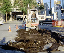 excavations pour permettre les recherches archéologiques